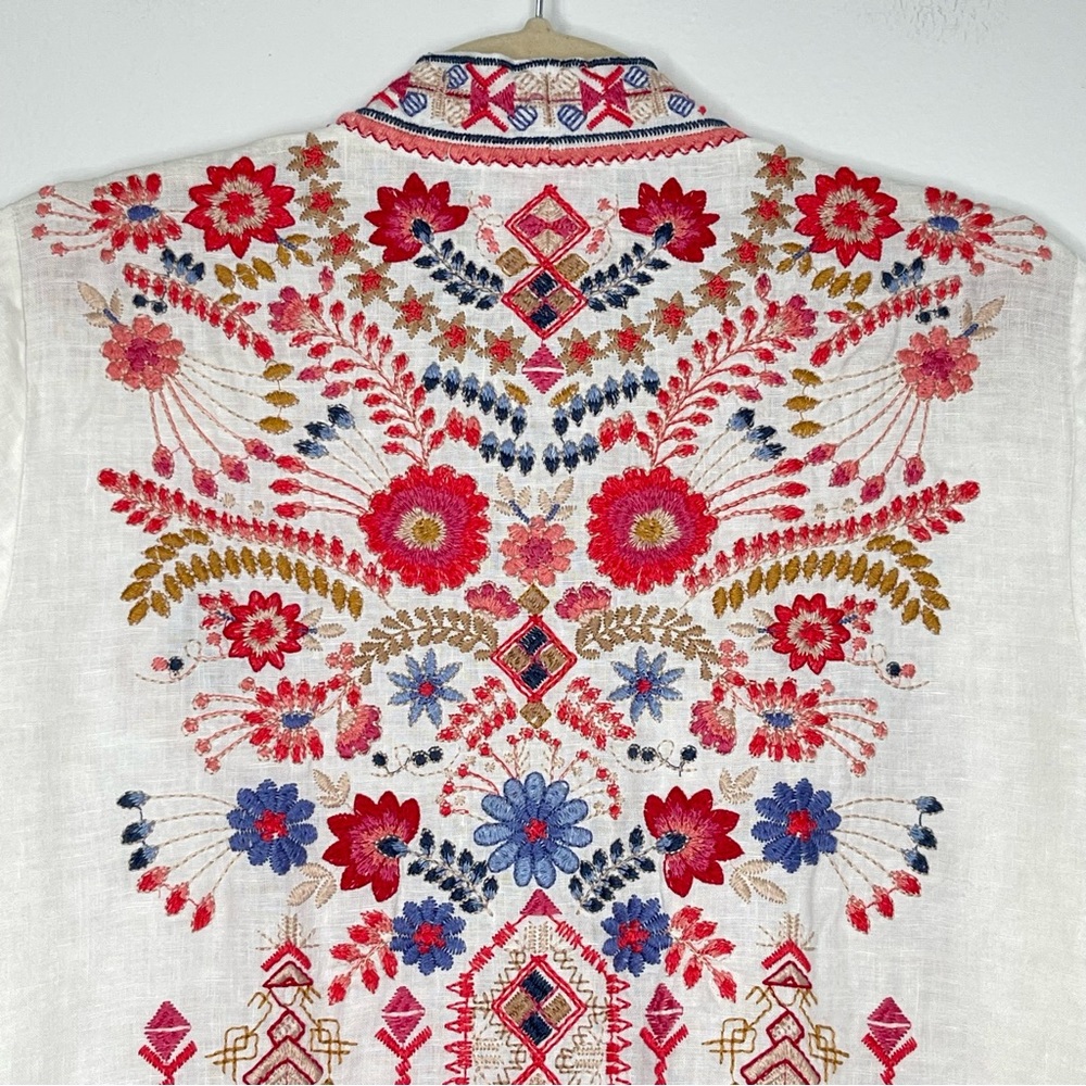 Johnny Was Frédérique Cardigan Fully Embroidered Size M RARE! - Picture 7 of 8